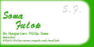 soma fulop business card