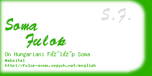 soma fulop business card